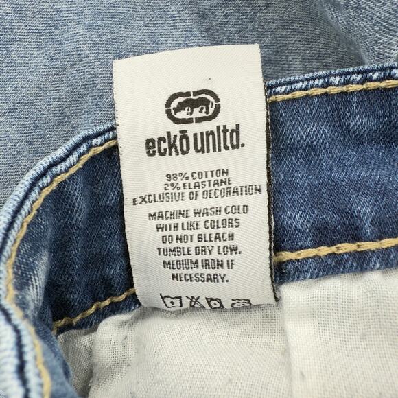 Ecko Unltd Jeans Men’s 44x31 Light Wash Athletic Fit Stretch Denim Pants - Picture 3 of 6